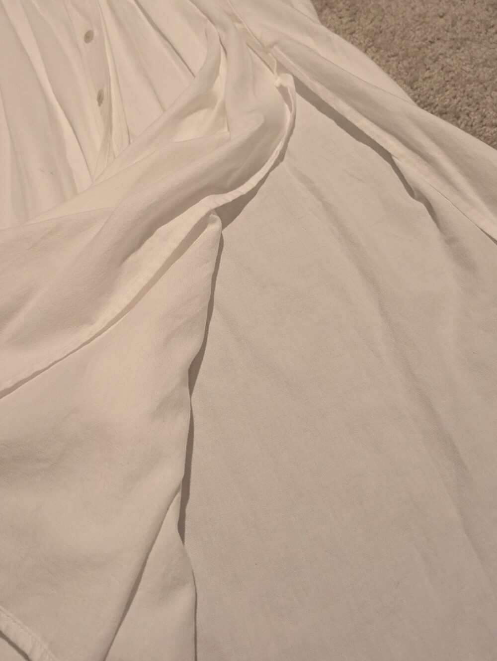 Universal Thread Long Sleeve Cinch Waist Maxi White Shirtdress S - Picture 8 of 13